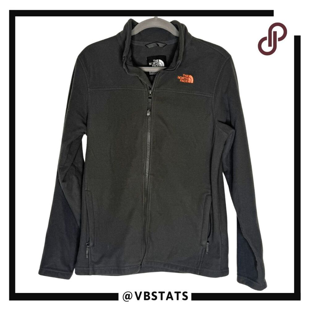The North Face Boys‎ Fleece Mock Neck Long Sleeve Full Zip Jacket Black Size XL